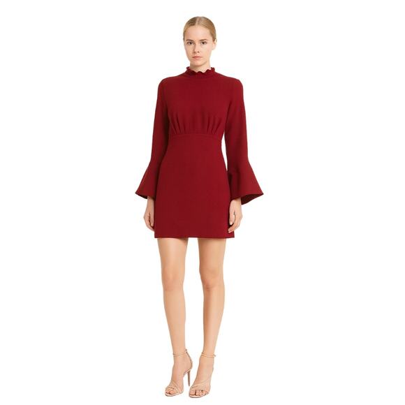 IRO Paris Ivanoe Garnet Red Crepe Mini Dress NWT XS - Picture 1 of 9